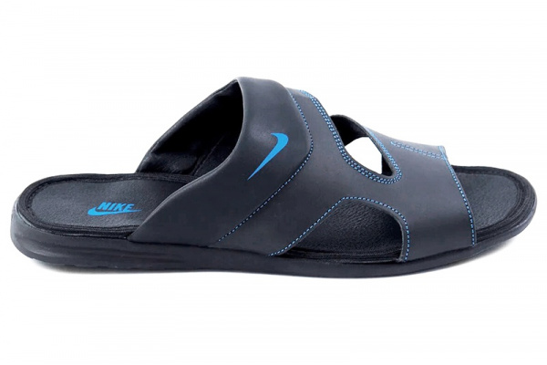 Мужские шлепанцы Nike черные с синим