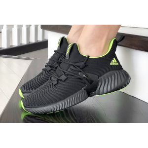 Женские кроссовки Adidas AlphaBOUNCE Instinct черные с неоновым