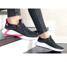 Женские кроссовки Adidas Bounce черные с розовым