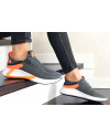Купить Жіночі кросівки Adidas Bounce темно-сірі з помаранчевим