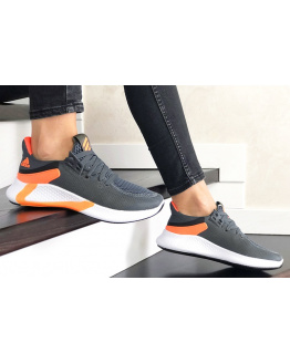 Жіночі кросівки Adidas Bounce темно-сірі з помаранчевим