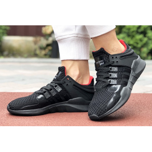 Женские кроссовки Adidas EQT Support Adv 91/17 черные с красным