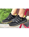 Женские кроссовки Adidas Iniki Runner черные с оранжевым