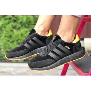 Купить Жіночі кросівки Adidas Iniki Runner чорні з помаранчевим