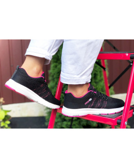 Жіночі кросівки Adidas Neo чорні с малиновым