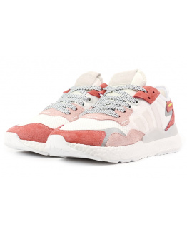 Жіночі кросівки Adidas Nite Jogger BOOST білі з рожевим
