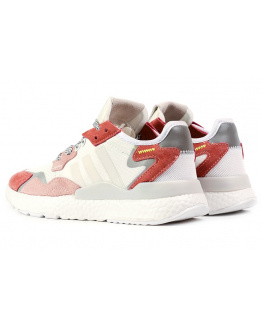 Жіночі кросівки Adidas Nite Jogger BOOST білі з рожевим