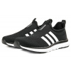 Женские кроссовки Adidas Slip-on черные с белым