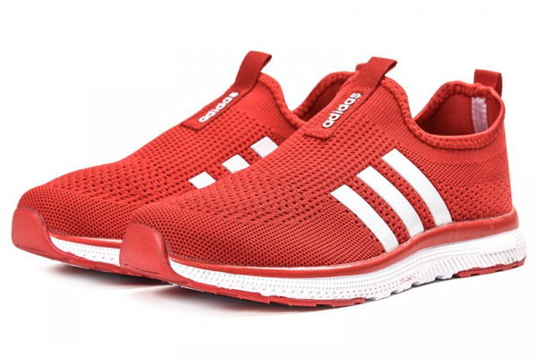 Женские кроссовки Adidas Slip-on красные