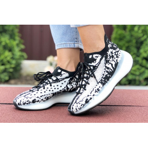 Жіночі кросівки Adidas Yeezy Boost 380 білі з чорним