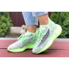 Женские кроссовки Adidas Yeezy Boost 380 зеленые с серым