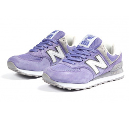 Женские кроссовки New Balance 574 светло-фиолетовые