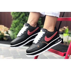 Женские кроссовки Nike Air Force 1 Low x PEACEMINUSONE черные
