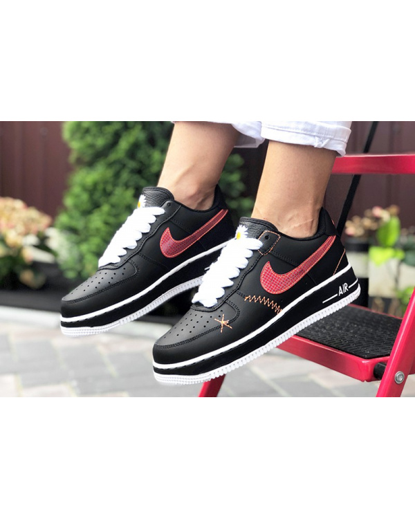 Жіночі кросівки Nike Air Force 1 Low x PEACEMINUSONE чорні