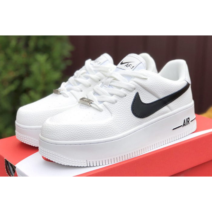 Купить женские кроссовки Nike Air Force 1 Sage Low белые с черным