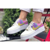Женские кроссовки Nike Air Force 1 Sage Low белые с фиолетовым