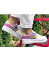 Купить Женские кроссовки Nike Air Force 1 Sage Low белые с фиолетовым