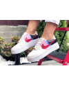 Жіночі кросівки Nike Air Force 1 Sage Low білі з рожевим и красным