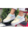 Жіночі кросівки Nike Air Force 1 Sage Low бежеві з блакитним