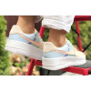 Купить Женские кроссовки Nike Air Force 1 Sage Low бежевые с голубым