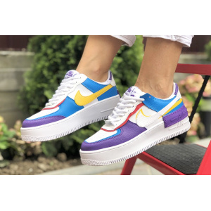 Женские кроссовки Nike Air Force 1 Shadow белые с фиолетовым