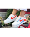 Жіночі кросівки Nike Air Force 1 Shadow білі з червоним и голубым