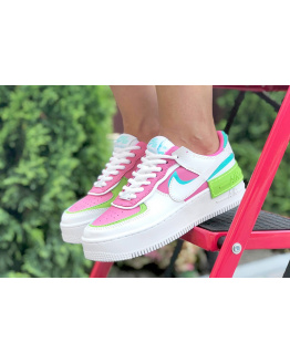 Жіночі кросівки Nike Air Force 1 Shadow білі с малиновые