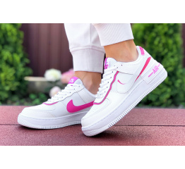 Женские кроссовки Nike Air Force 1 Shadow белые с малиновым