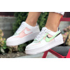 Женские кроссовки Nike Air Force 1 Shadow белые с персиковым и салатовым