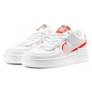 Женские кроссовки Nike Air Force 1 Shadow белые с розовым
