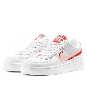 Жіночі кросівки Nike Air Force 1 Shadow білі з рожевим
