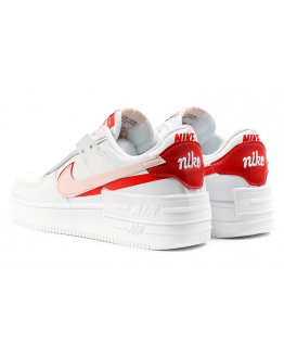Жіночі кросівки Nike Air Force 1 Shadow білі з рожевим