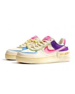 Женские кроссовки Nike Air Force 1 Shadow бежевые