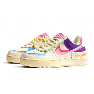 Женские кроссовки Nike Air Force 1 Shadow бежевые