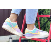 Купить Женские кроссовки Nike Air Force 1 Shadow бежевые с фиолетовым