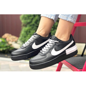 Жіночі кросівки Nike Air Force 1 Shadow чорні з білим