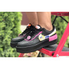 Женские кроссовки Nike Air Force 1 Shadow черные с розовым