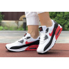 Купить Женские кроссовки Nike Air Max 90 белые с черным и красным