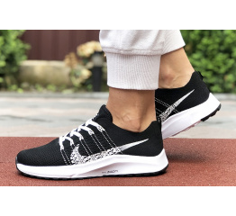 Женские кроссовки Nike Air Zoom черные с белым