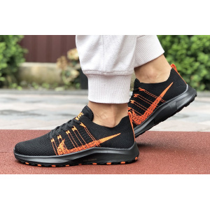 Женские кроссовки Nike Air Zoom черные с оранжевым