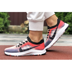 Женские кроссовки Nike Air Zoom красные с серым