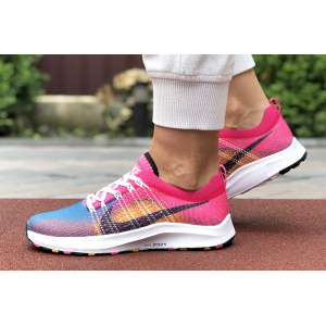 Женские кроссовки Nike Air Zoom малиновые с оранжевым и синим