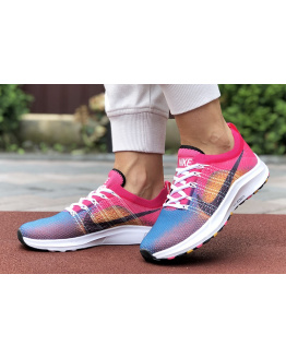 Жіночі кросівки Nike Air Zoom малиновые з помаранчевим и синим