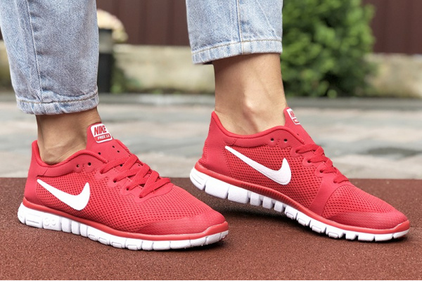Женские кроссовки Nike Free Run 3.0 красные