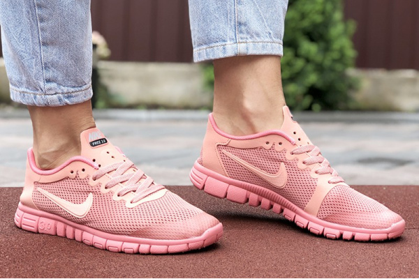 Женские кроссовки Nike Free Run 3.0 розовые