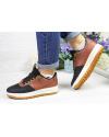 Женские кроссовки Nike Lunar Force LF-1 low коричневые с черным (brown/black)