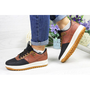 Жіночі кросівки Nike Lunar Force LF-1 low коричневі з чорним (brown/black)