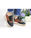 Купить Женские кроссовки Nike Lunar Force LF-1 low коричневые с черным (brown/black)
