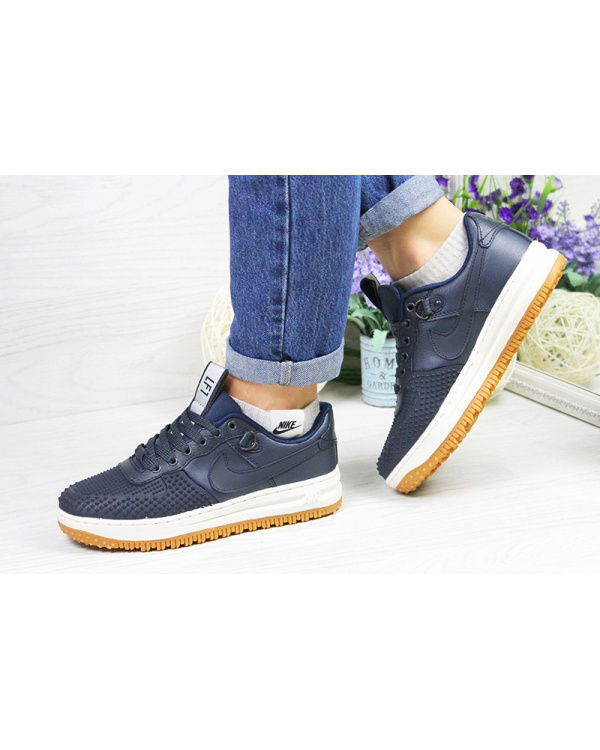 Жіночі кросівки Nike Lunar Force LF-1 low темно-сині (dark-blue)