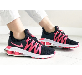 Женские кроссовки Nike Shox Gravity черные с розовым